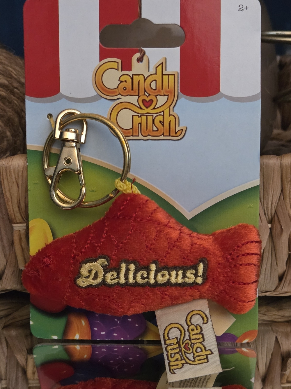 LOW START Candy Crush Saga "Delicious!" Plush Keychain NWT 2014 Licensed King